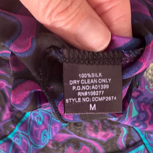 Hale Bob Sheer Black and Purple Tunic - Picture 12 of 12